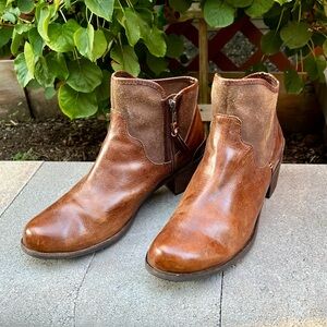 UGG Penelope Western Leather Ankle Boots, 1008710, Brown, 11